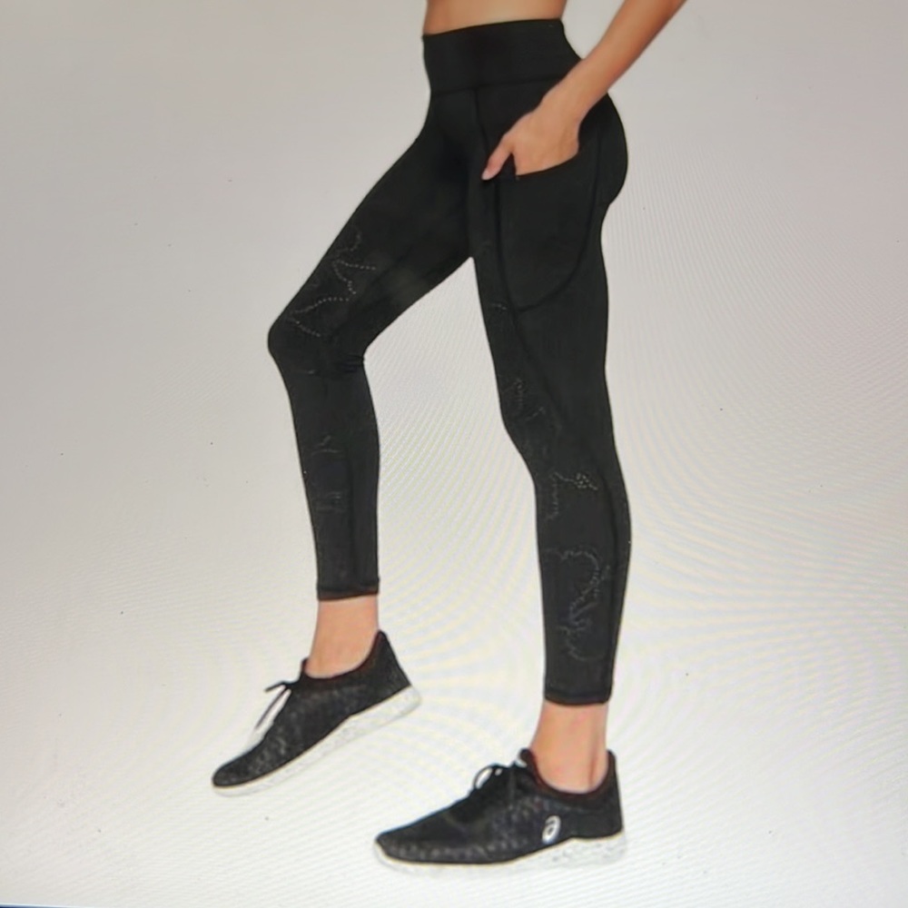 Athleta All In Reaction 7/8 Tights Leggings Athleisure Yoga Gym Workout Lounge